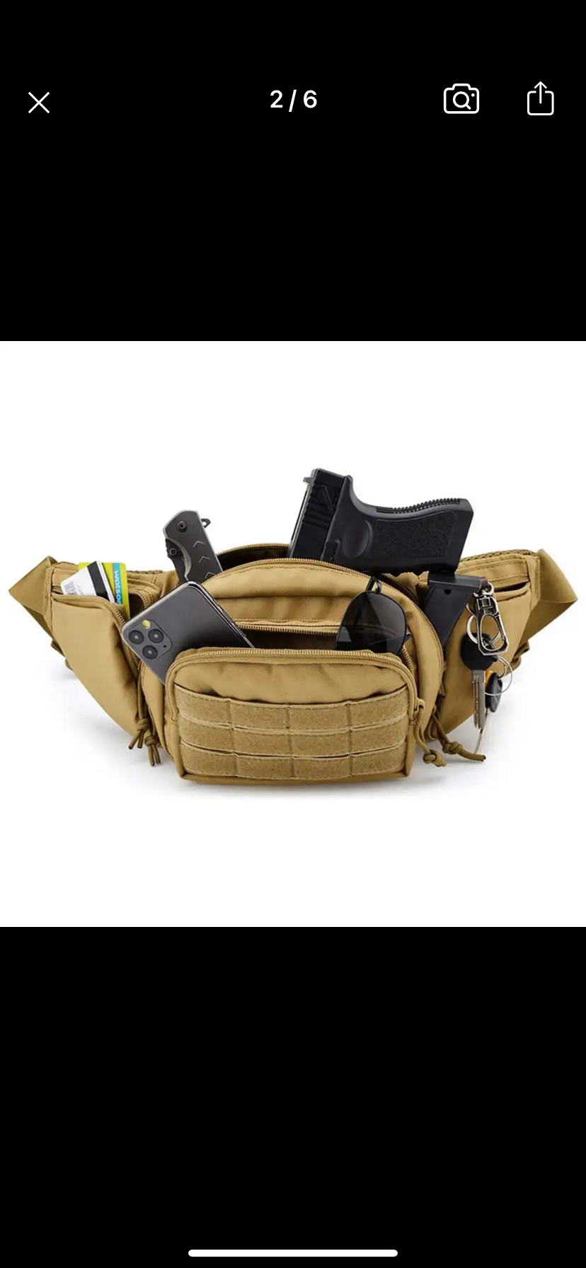 Outdoor tactical gun waist bag.