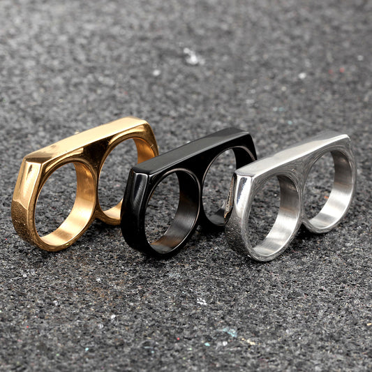 Two-finger Ring Stainless Steel Glasses