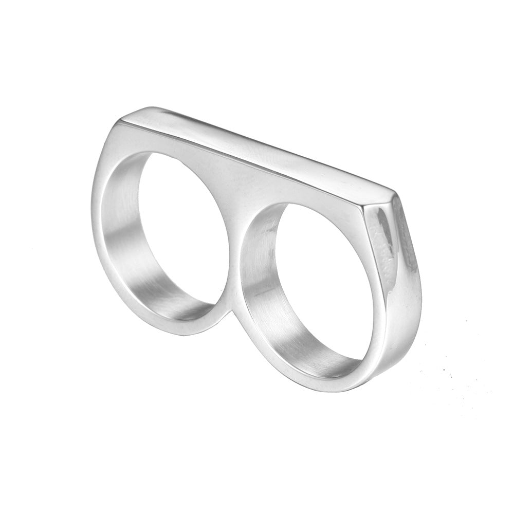 Two-finger Ring Stainless Steel Glasses