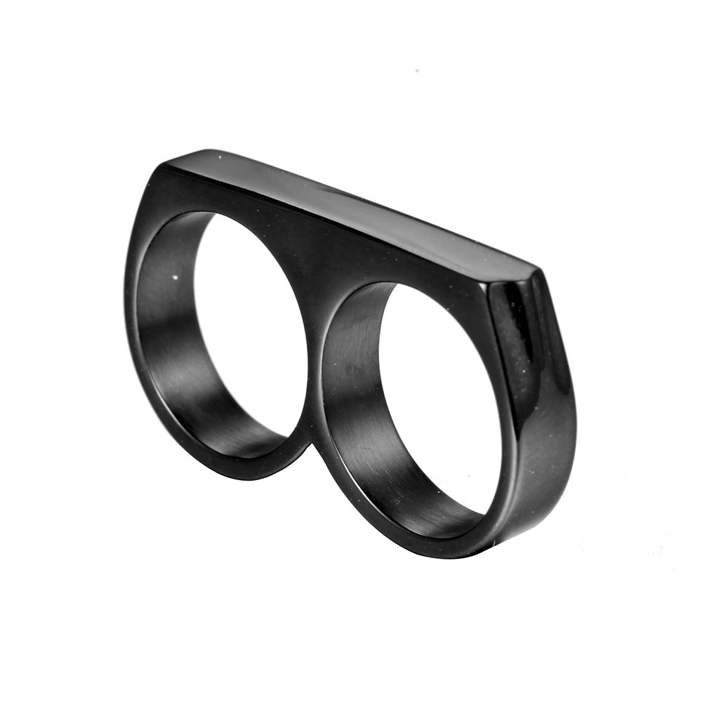 Two-finger Ring Stainless Steel Glasses