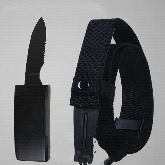 Canvas Smooth Buckle Tactical Belt  Knife