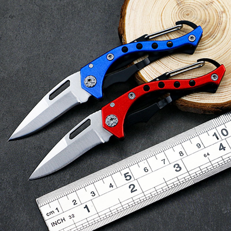 Stainless Steel Small Folding Knife EDC Fruit Knife With Keychain