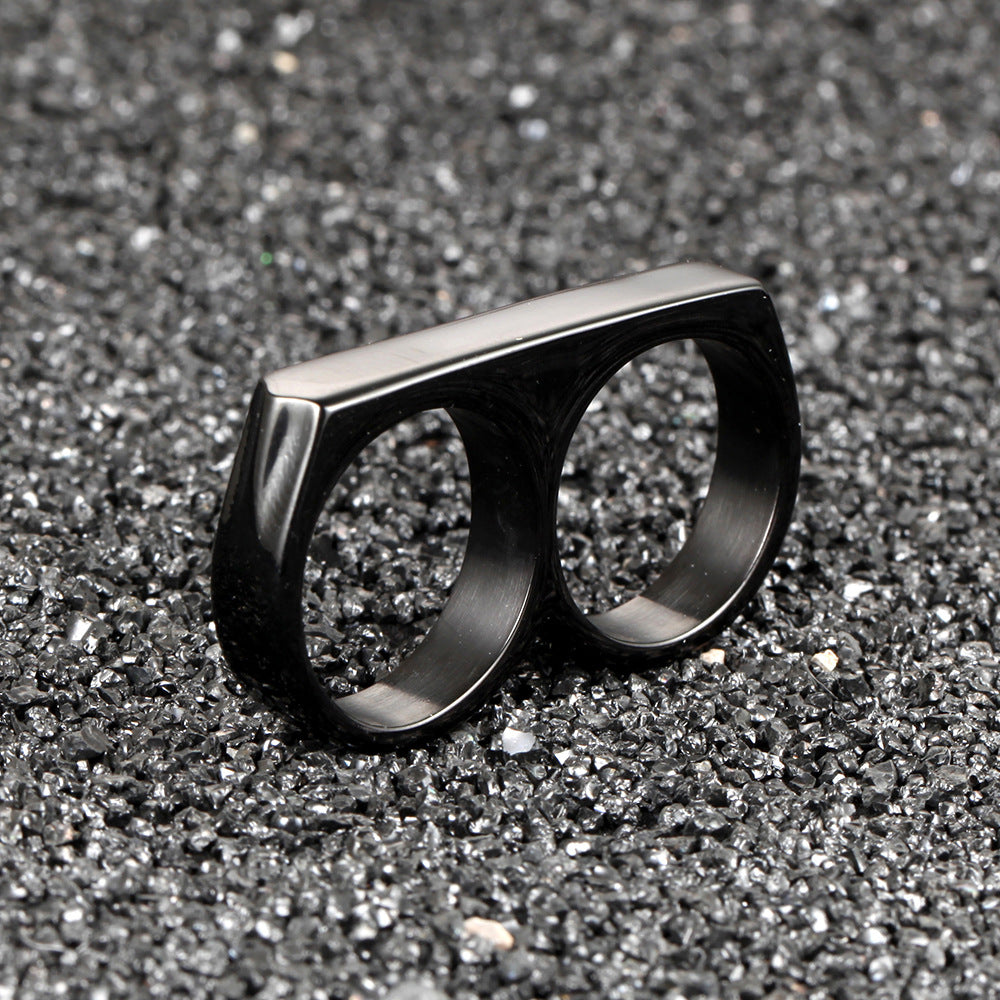 Two-finger Ring Stainless Steel Glasses