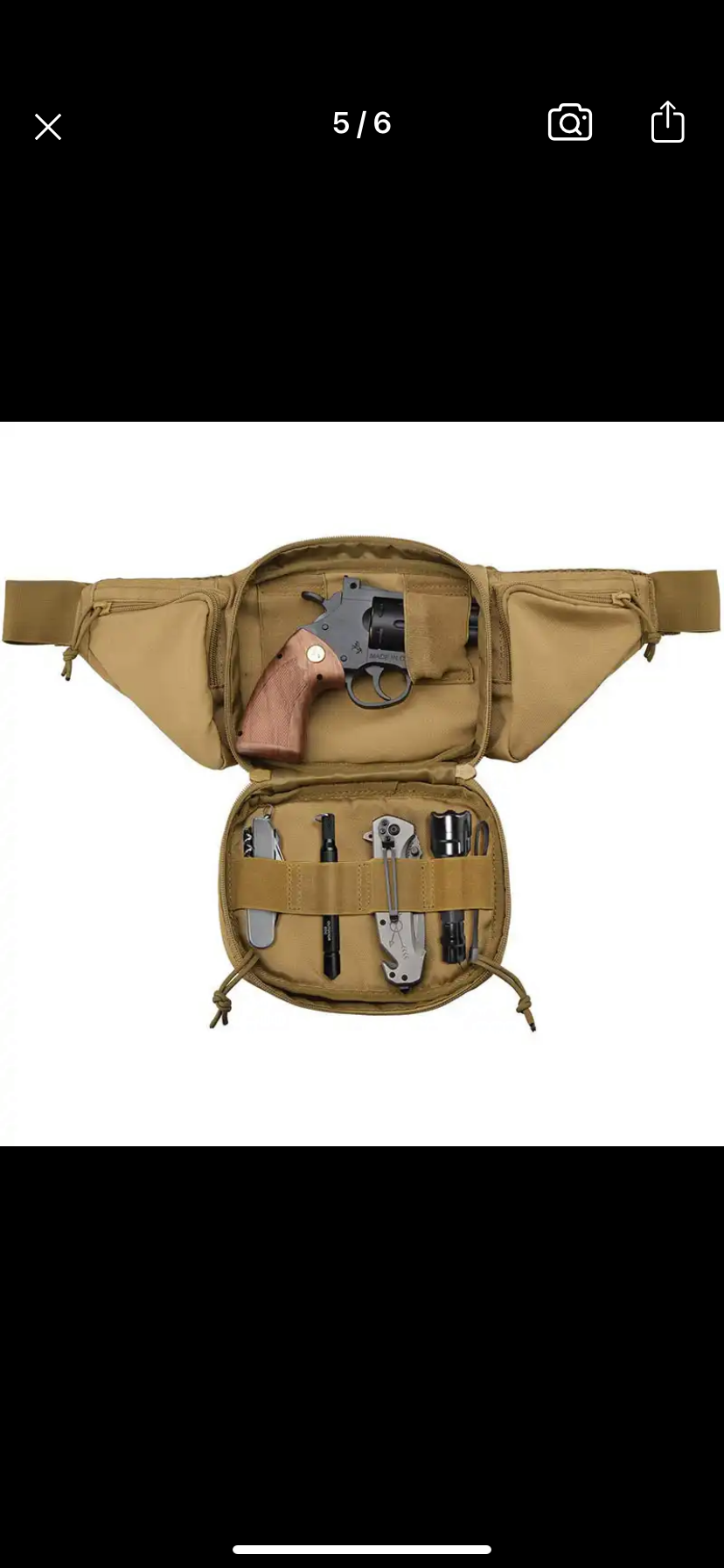Outdoor tactical gun waist bag.